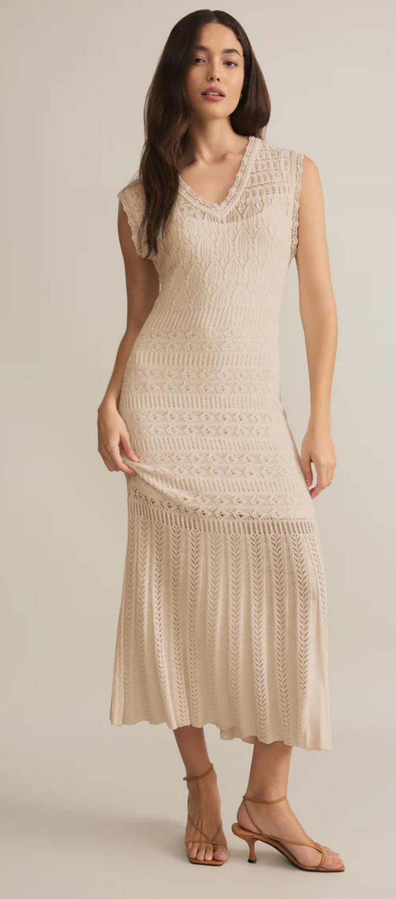 ZD252 Marsella Crochet Midi Dress