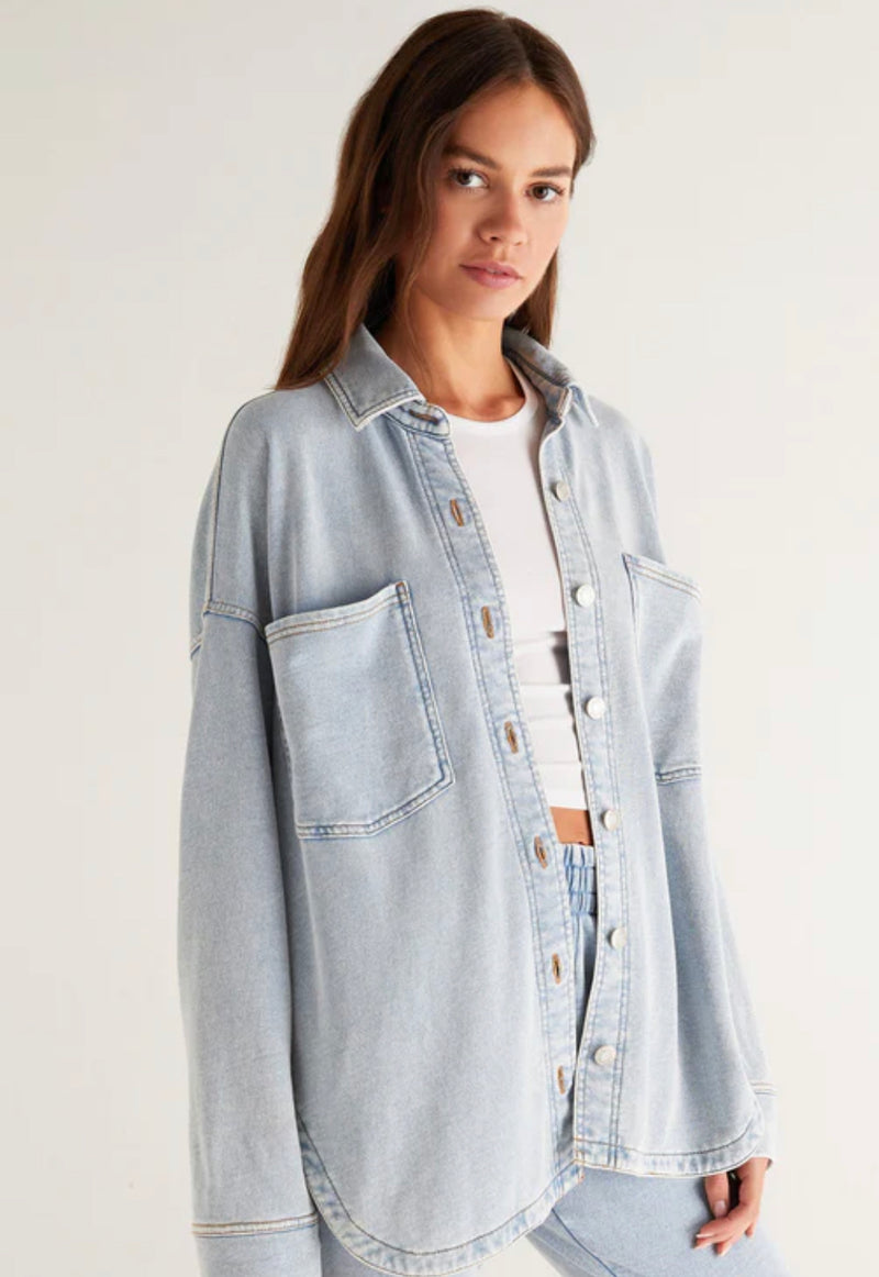 ZJ231161 All day knit denim jacket