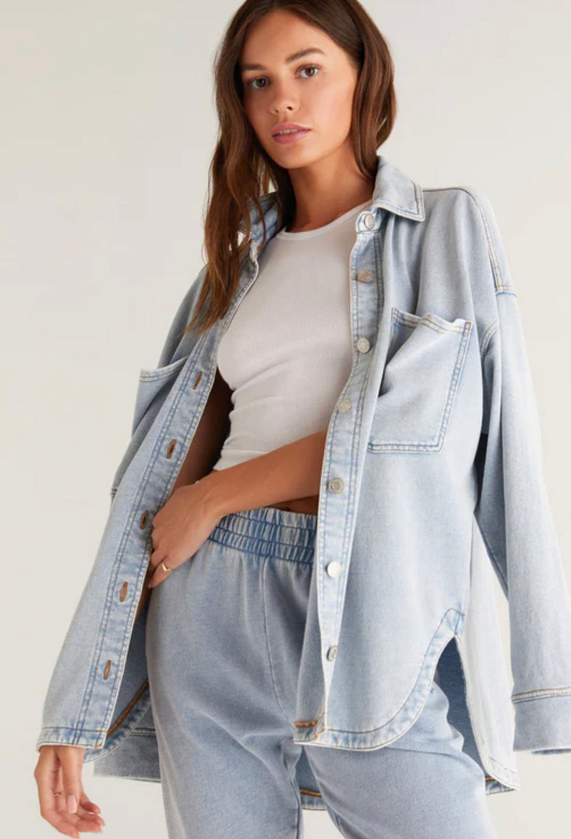 ZJ231161 All day knit denim jacket